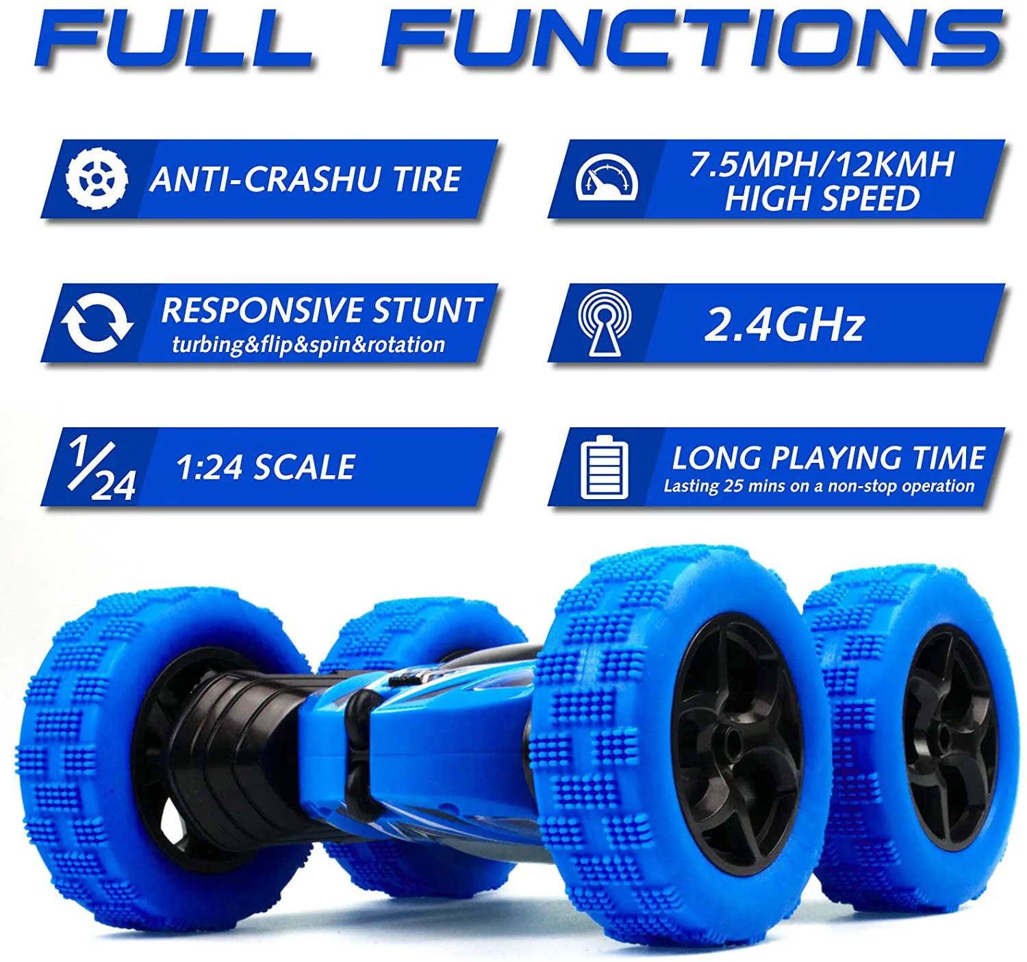 remote control car double sided 360 degrees rotating RC stunt cars toy with headlights kids xmas toy cars for boys/girls