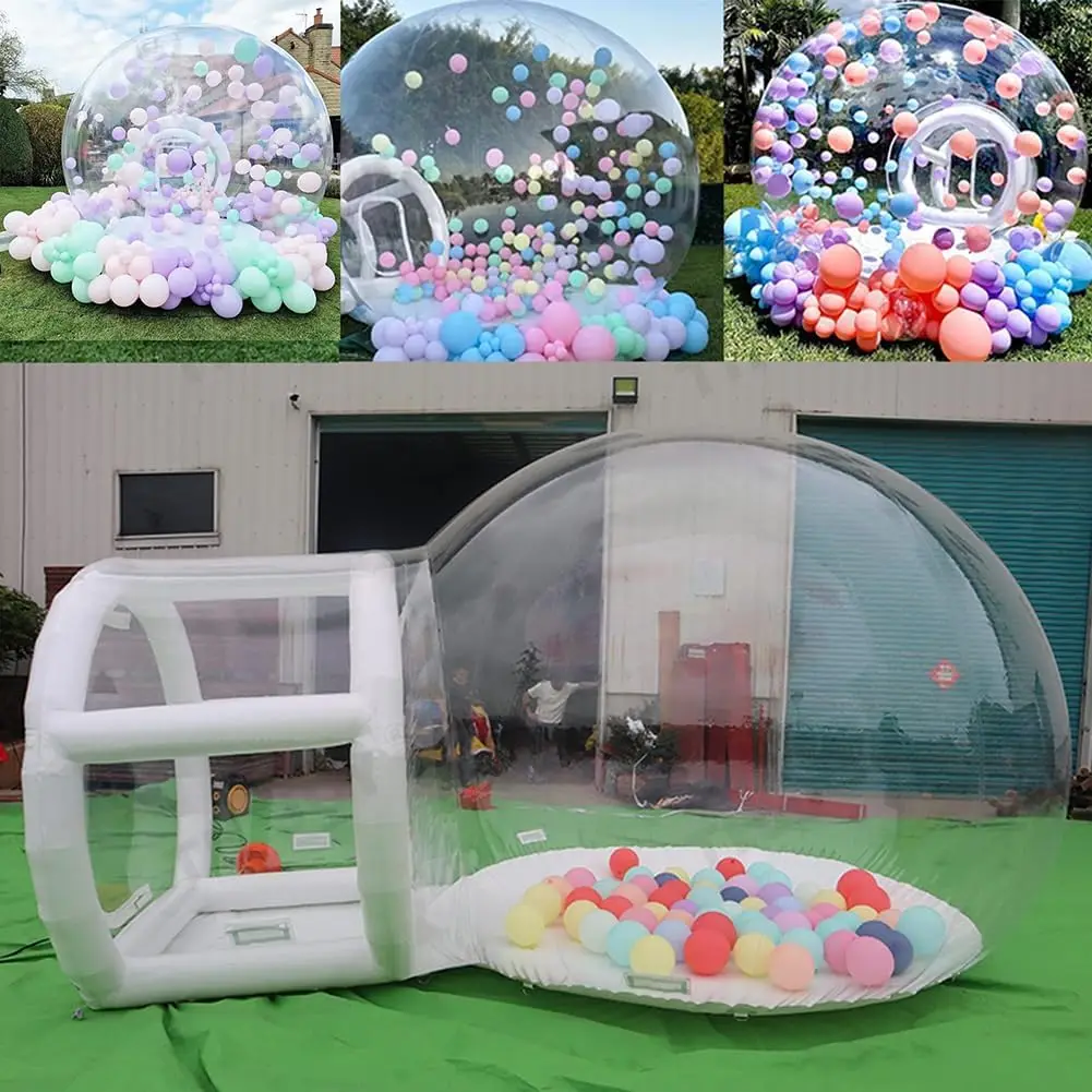Factory transparent camping tent house outdoor Igloo hotel bubble tent inflatable clear dome tent for camping