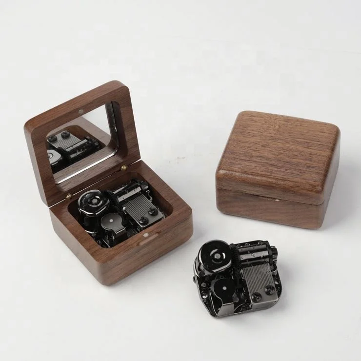 Wooden Music Box with Popular and Classical Music