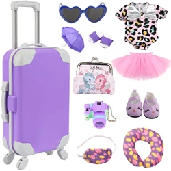 Dolltalk Hot Sell Doll Travel Set For 18 inch American Doll With Dress Toy Set