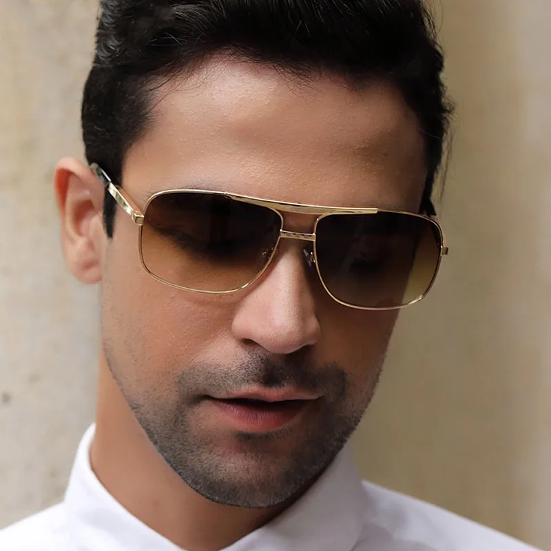 Мужские солнцезащитные очки с двойным мостом