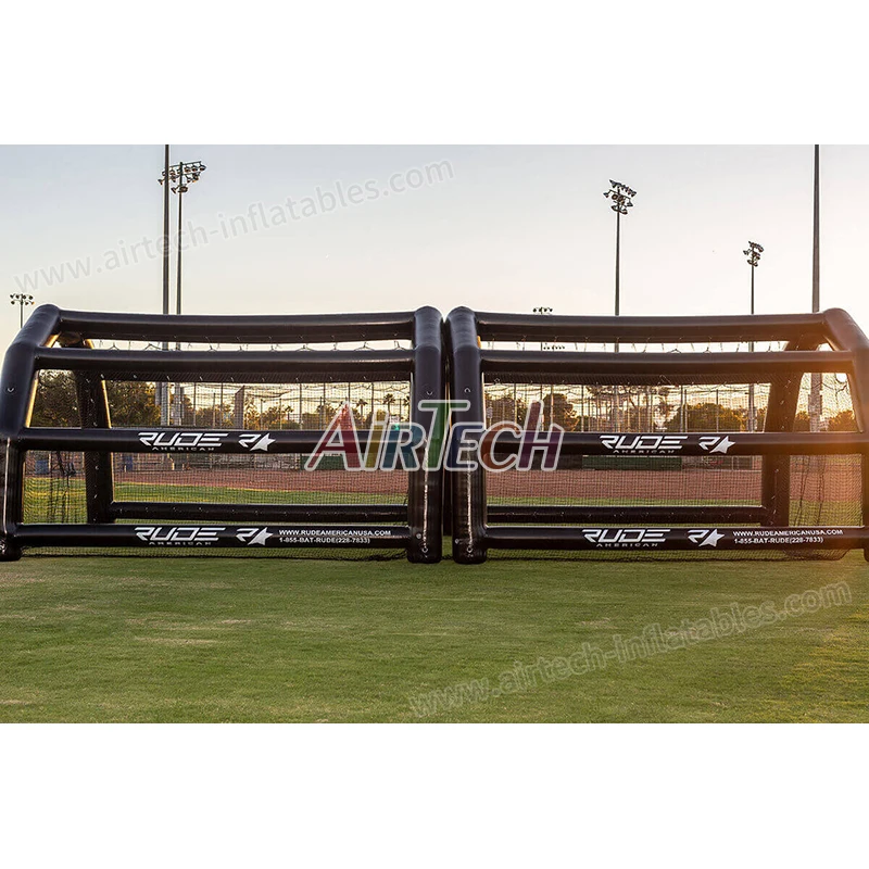 Large outdoor team challenge game inflatable sport batting cage game for sale