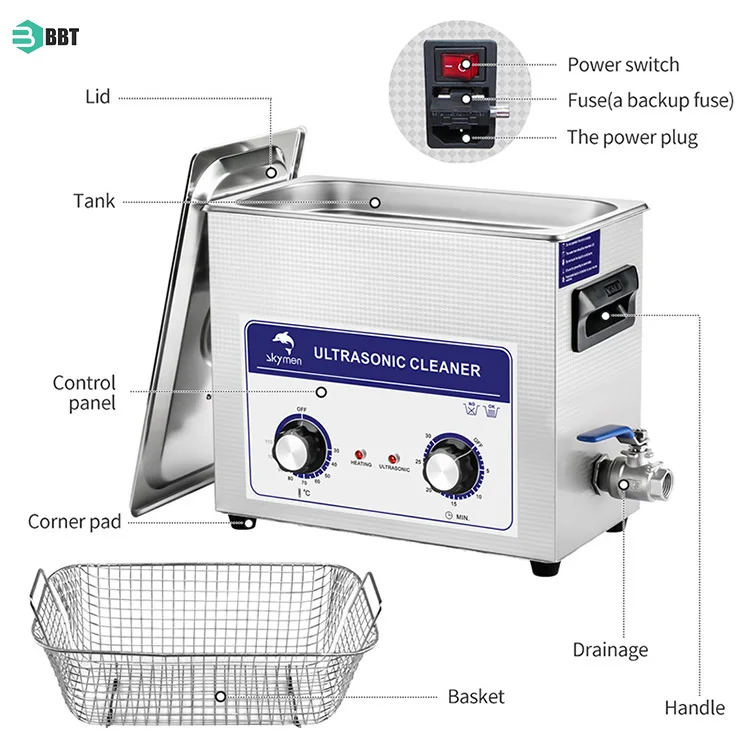 Hot Selling Commercial Household Ultrasonic Cleaner Machine 3L Portable Mini Jewellery Industrial Ultrasonic Cleaners