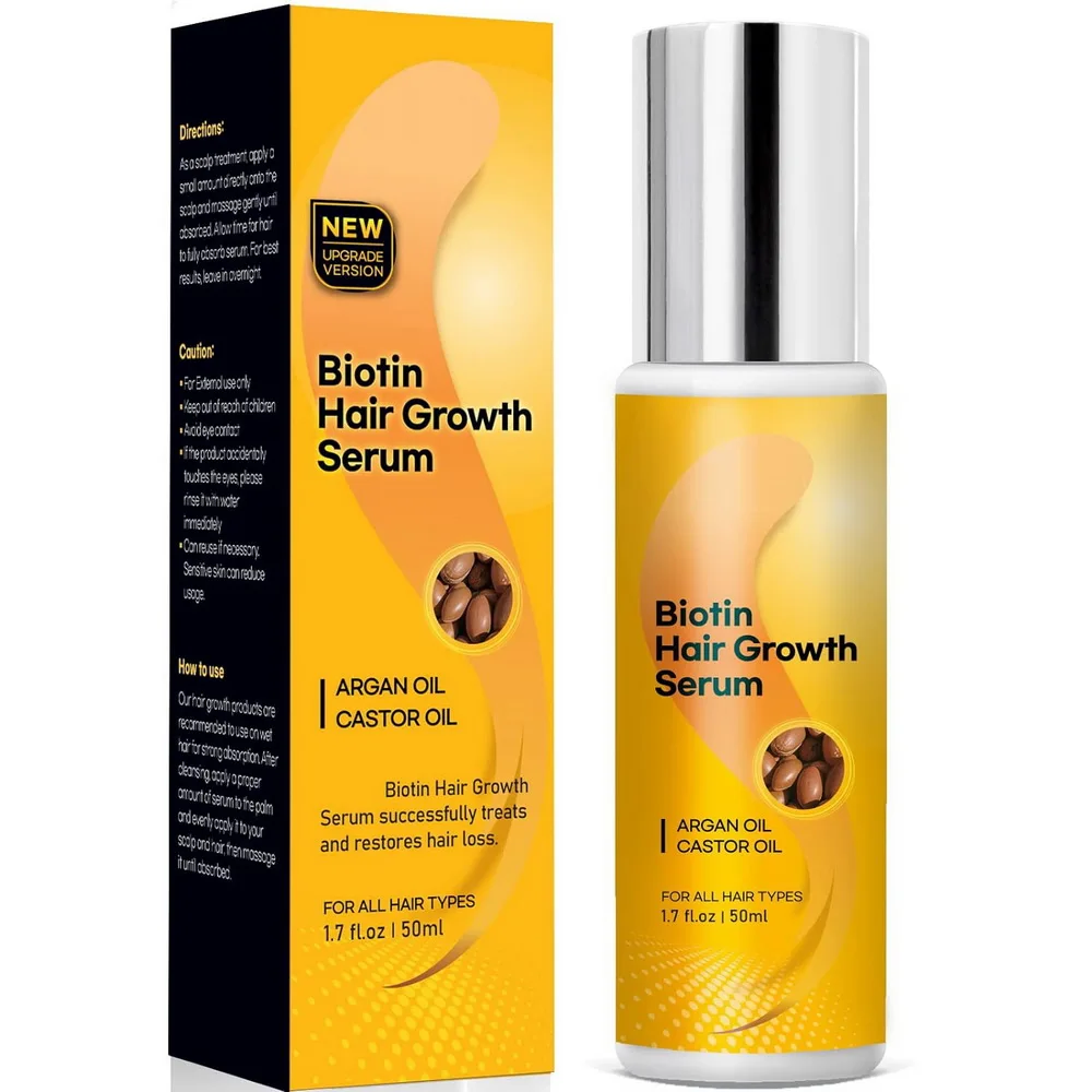 Биотинная Сыворотка для роста волос с касторовым аргановым маслом