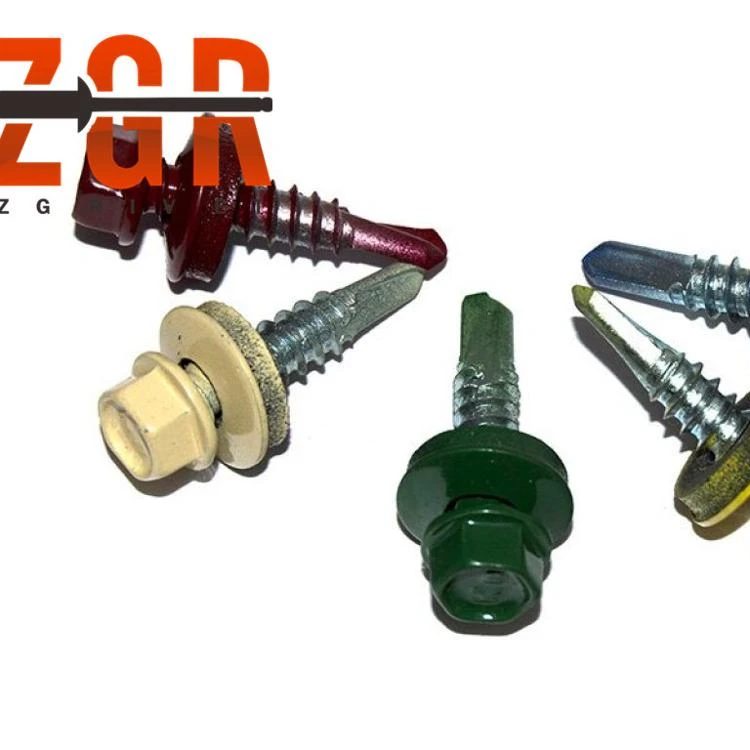 Цветные самосверливающиеся винты с шестигранной головкой/кровельные винты