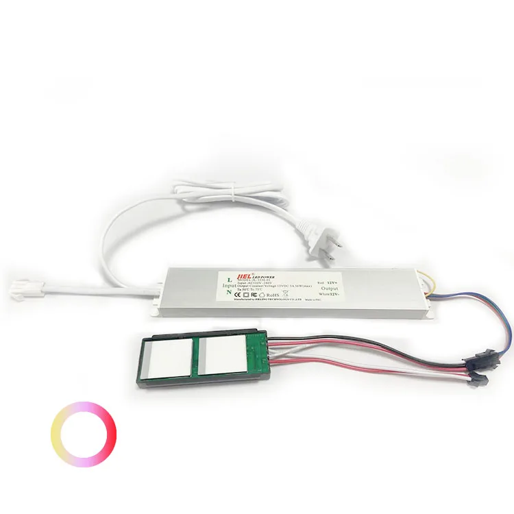 Dual key touch sensor switch with LED control and defogger control for LED mirror/bathroom mirror touch