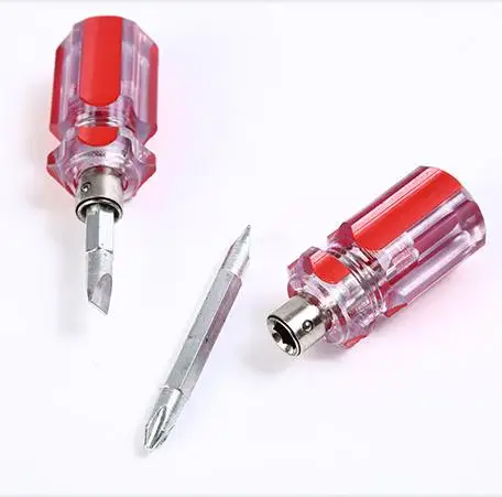 Mini Dual Function Short CR-V Cross Shaped Screw Driver Slotted Screwdriver Set Hand Tools kit
