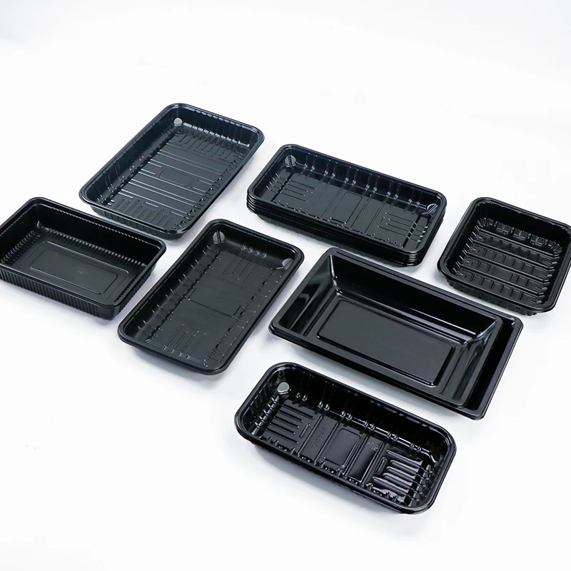 plastic food pack tray sealing and tray supermarket pp tray beef fresh meat frozen