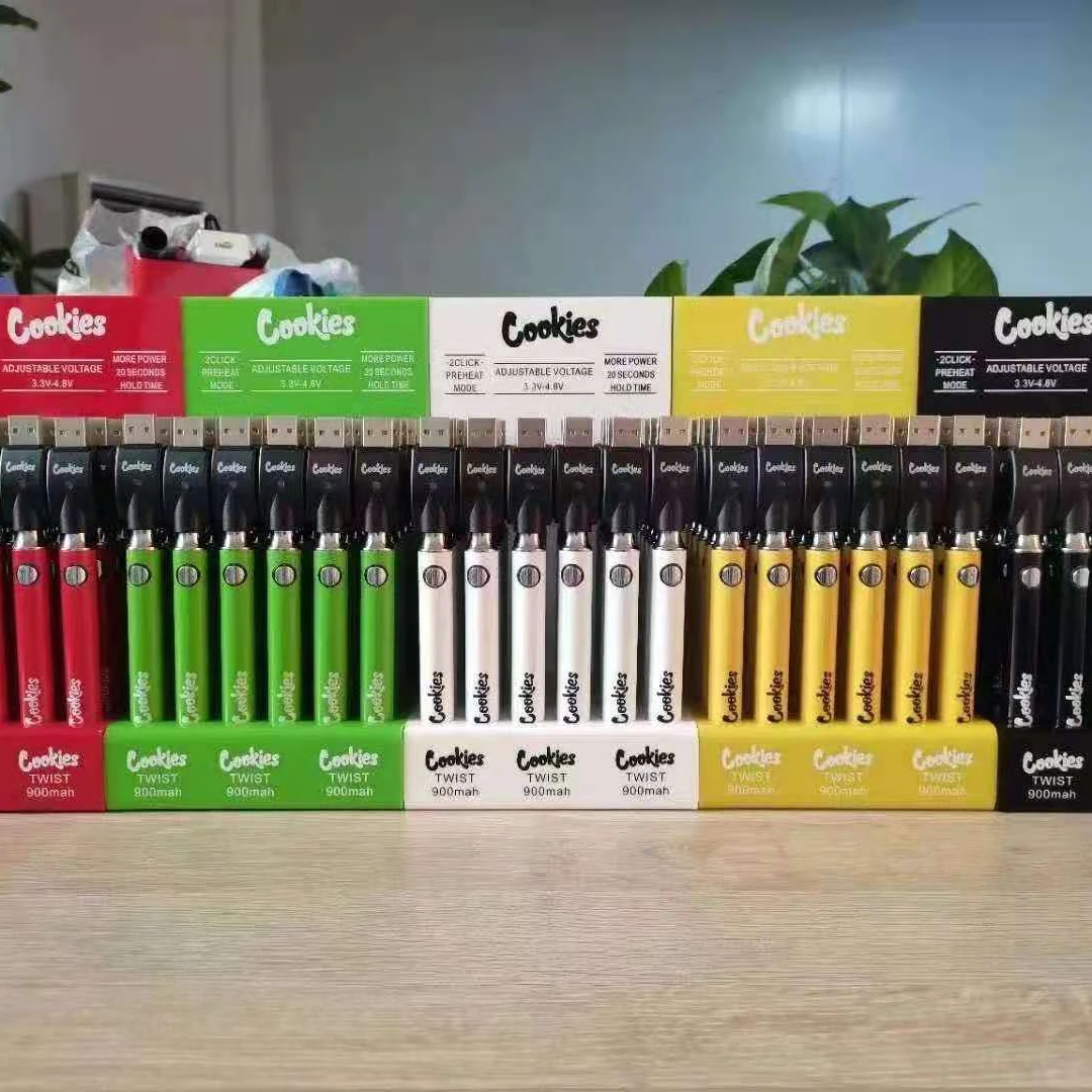 
2021 wholesale price the hottest 900 mah slim pen Law twist battery 30ct with display box 