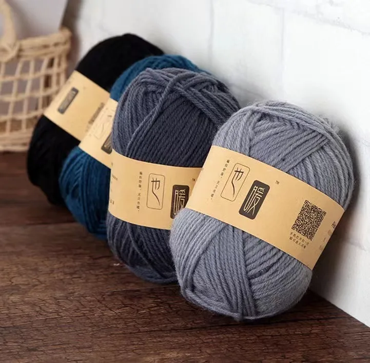 wholesale various colors soft diy thick 4ply crochet baby yarn milk cotton yarn for hand kntiing sweater hat scarf