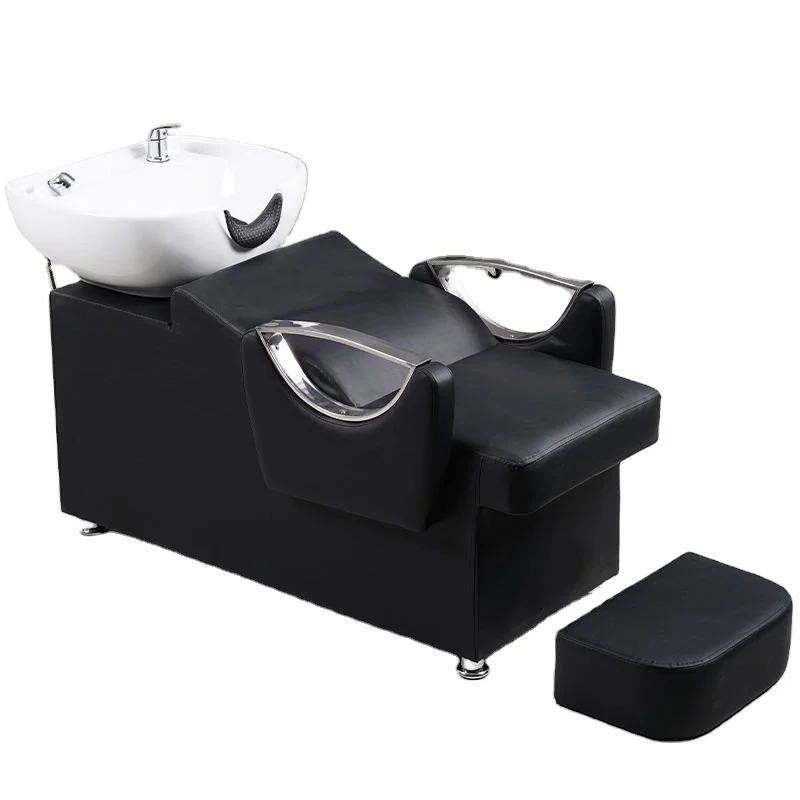 Lying Hot Sale Hair Salon  Comfortable Massage Furniture Head Spa Shampoo Chair Washing Bed With Bowl