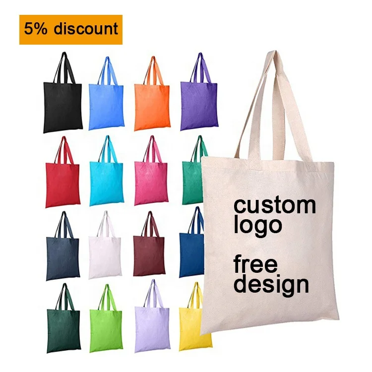 Sympathybag Custom Logo Shopping Bag Reusable Recyclable Cotton Canvas Luxury Foldable Shopping Bags With Logos