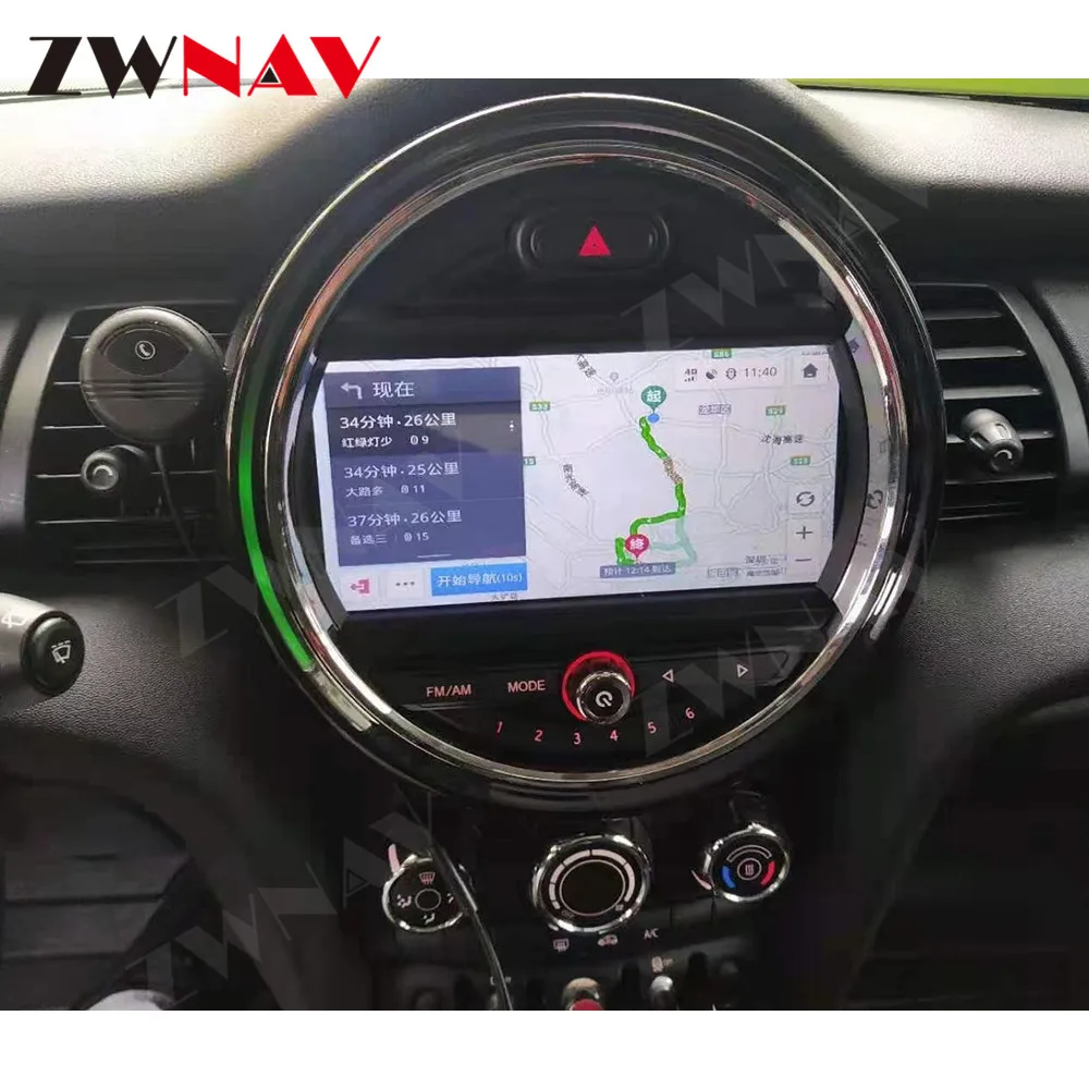 ZWNAV Touch Screen Android 12 Car DVD Player GPS Navigation With Carplay Stereo Radio For BMW Mini Car Video Player