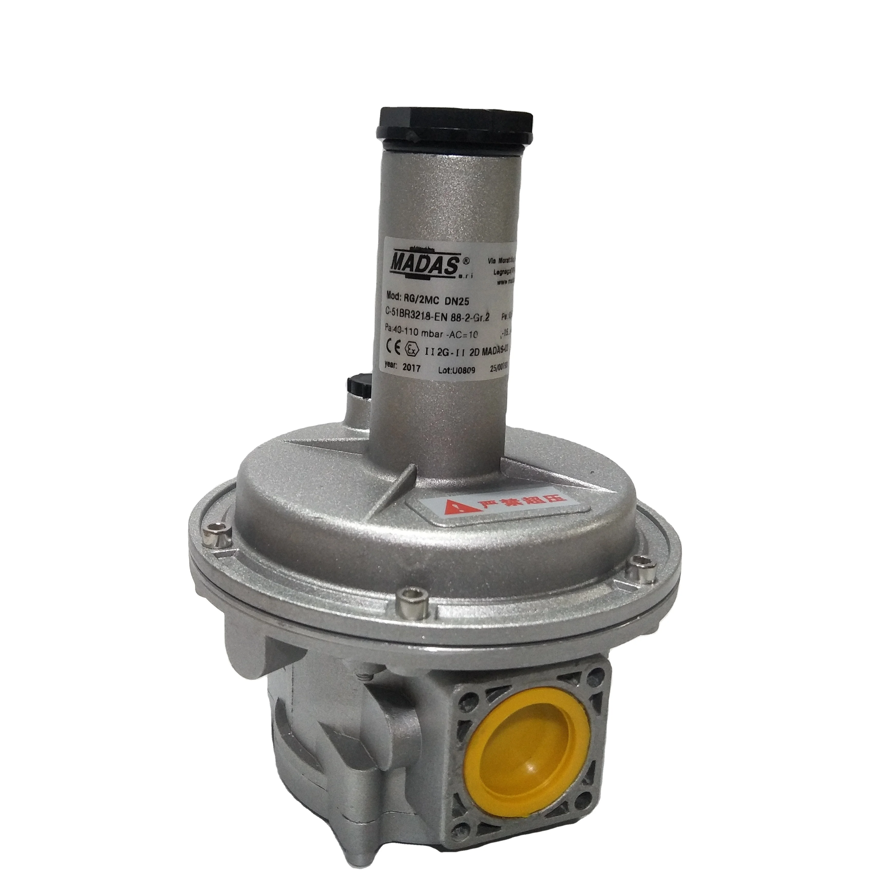 MADAS Madagascar RC07 burner pressure regulator valve VCG safety relief valve Gas overpressure safety relief valve