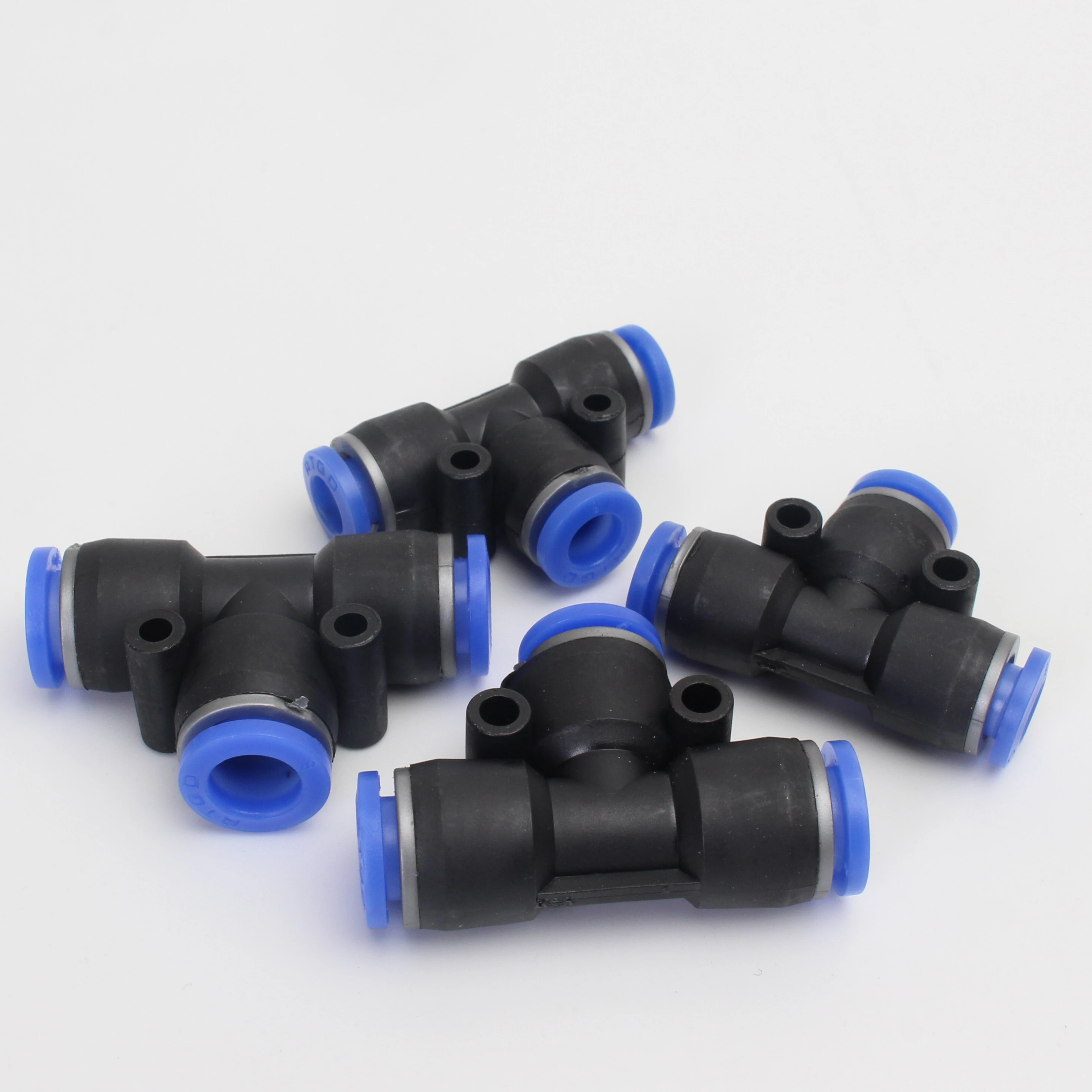Pneumatic 3 way hose connector T Sharp Quick Connectors PE Series Pneumatic Fittings Air Hose Connectors