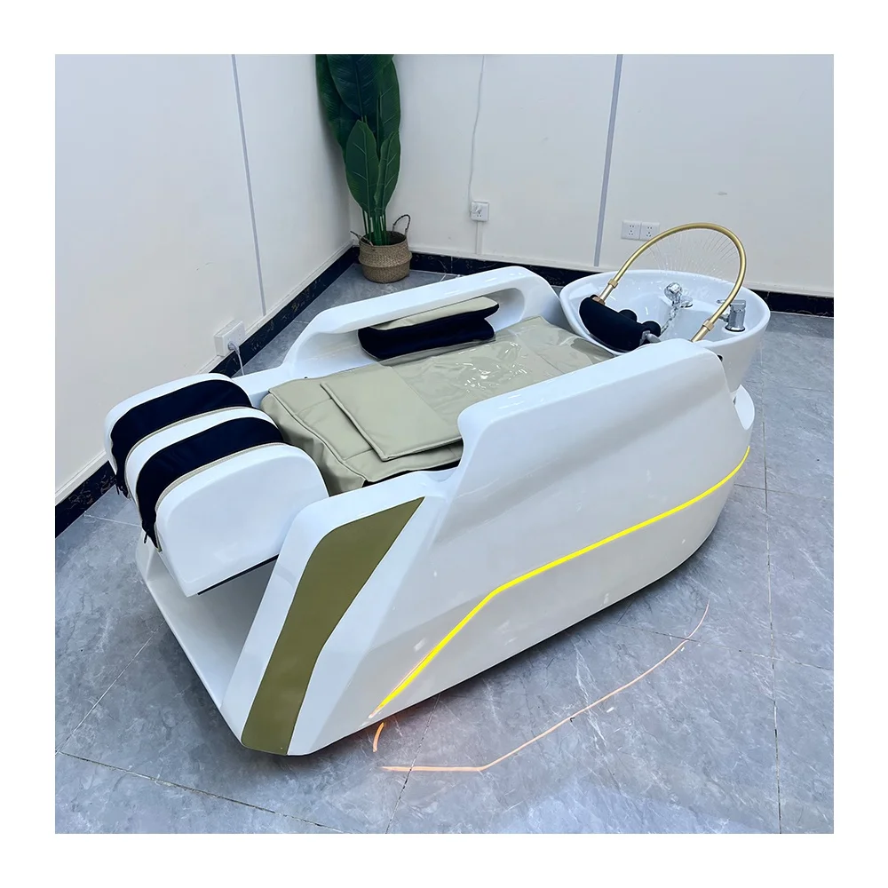Smart electric massage bed barber shop exclusive high-end all-lying hair salon Japanese head SPA bed