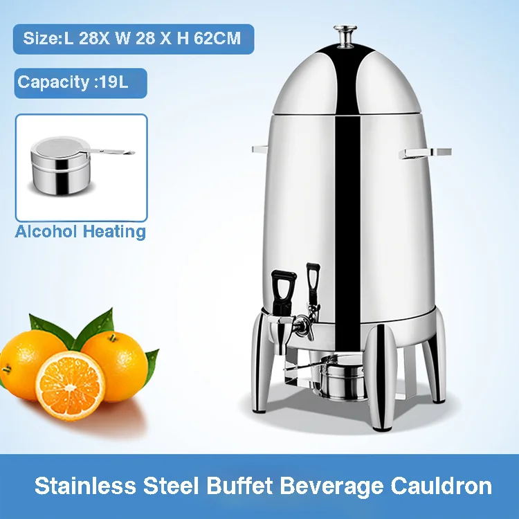 12L/19L Stainless Steel Juice Cauldron Commercial Transparent Hotel Buffet Juice Bucket With Faucet Alcohol Beverage Dispenser