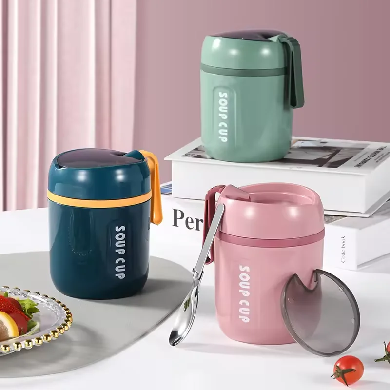Hot Selling 480ml Portable Stainless Steel Thermos Soup Cup Vacuum Insulated Food Flask Food Warmer Container For Kids