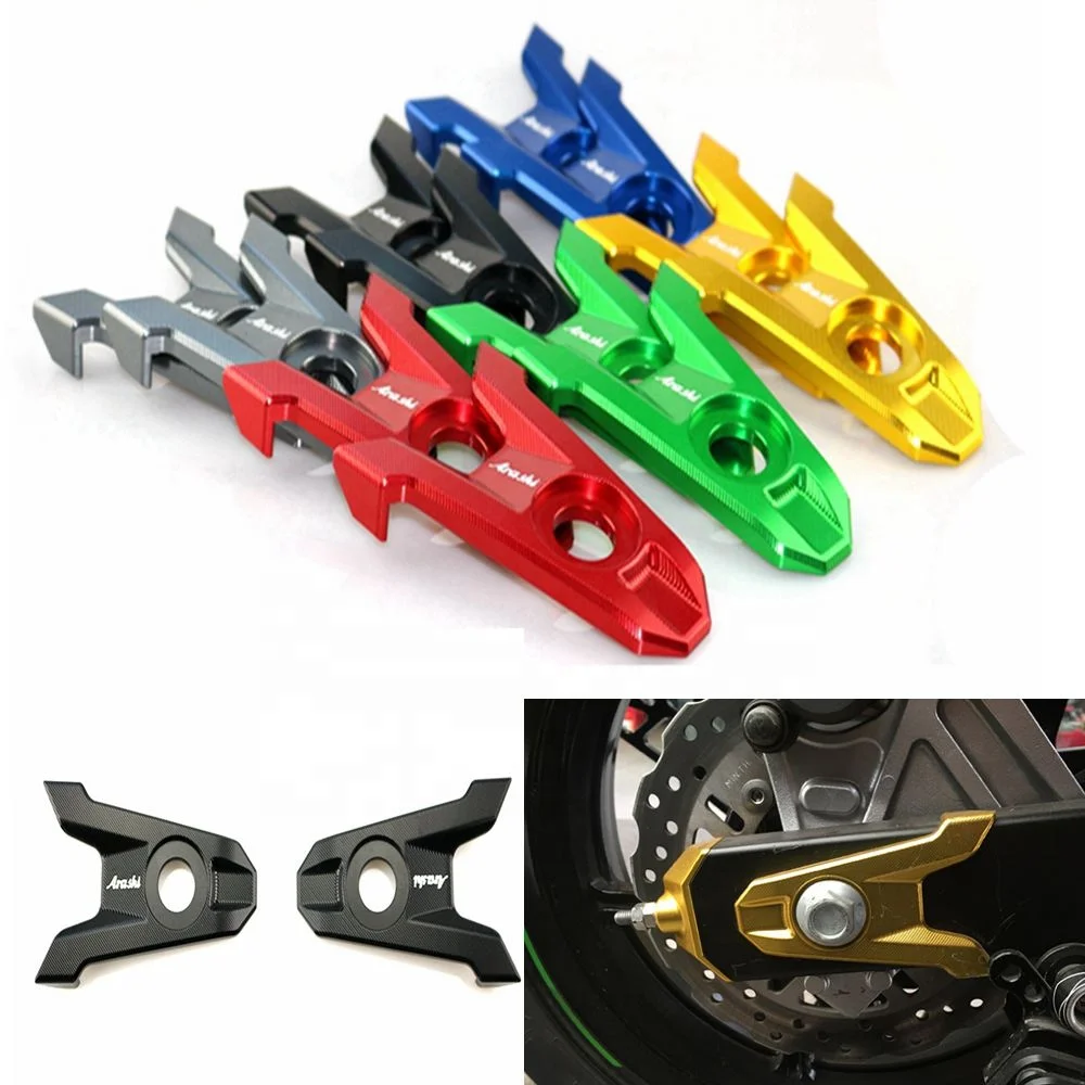 Motorcycle Accessories CNC Rear Fork Spindle Chain Adjuster Blocks For KAWASAKI Z800 2013 2014 2015 2016
