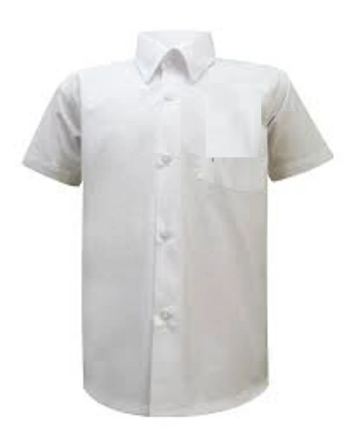 Школьная форма для мальчиков, белая рубашка, классическое платье Оксфорд, рубашка с коротким рукавом и вышитым логотипом