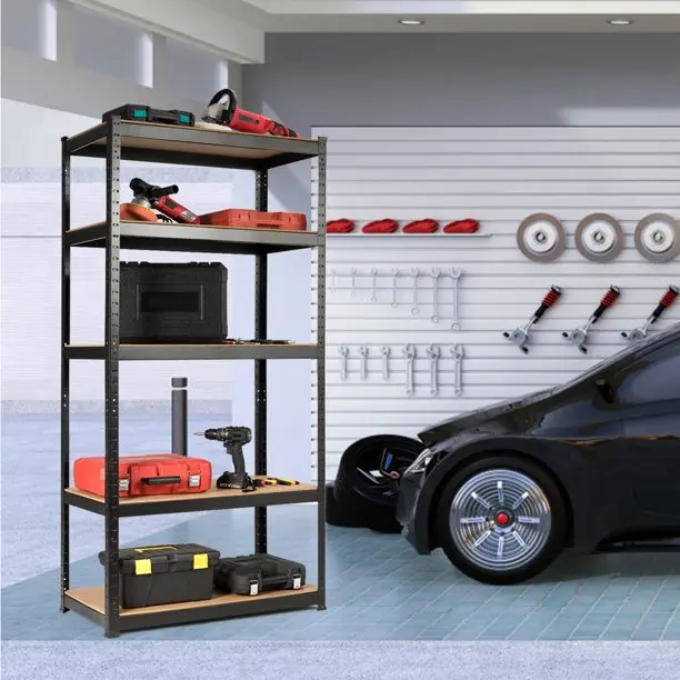 wholesale Easy to install heavy duty steadiness 5 tier metal garage storage boltless shelf rack