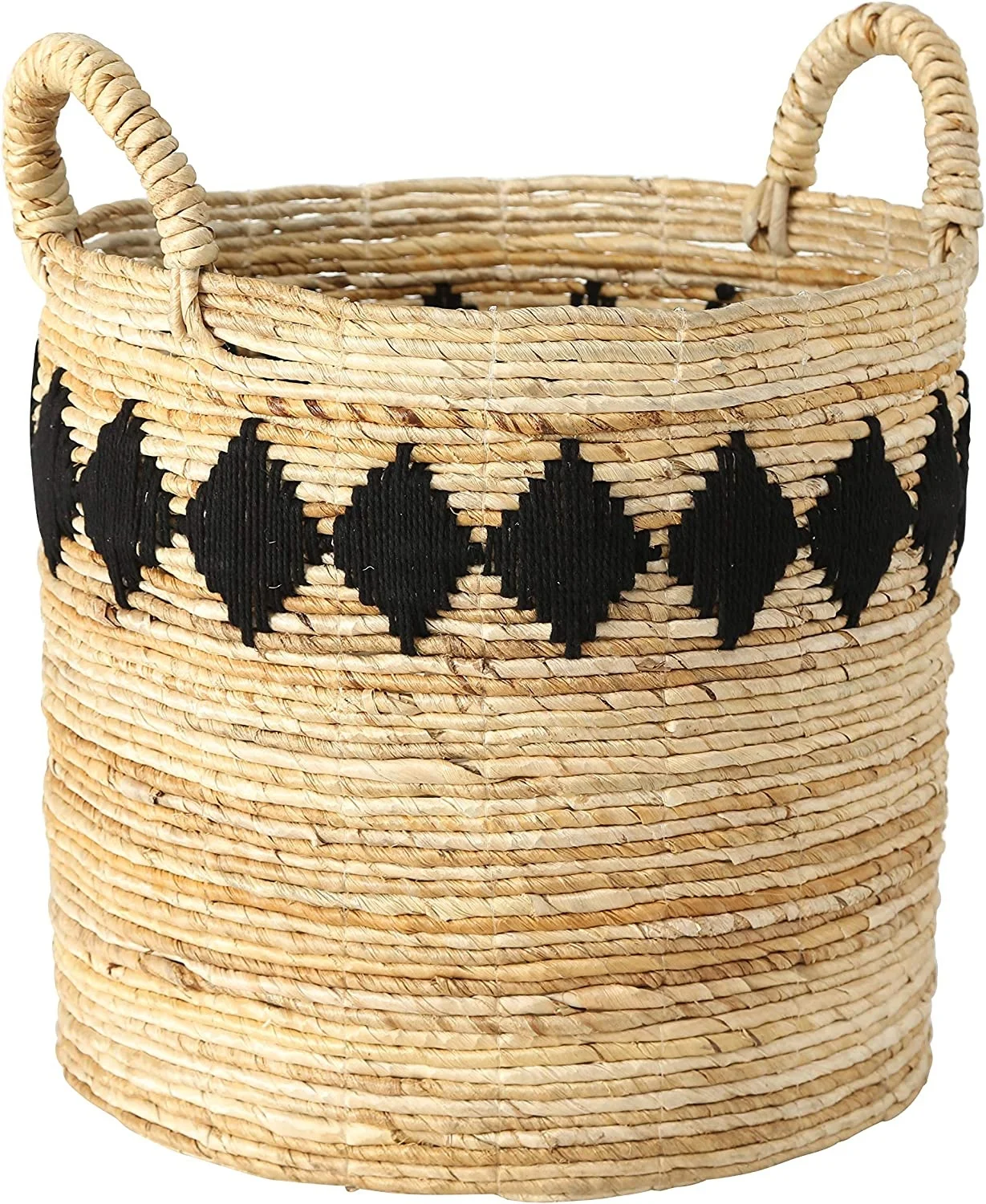 Set of 3 large customized corn husk and straw storage basket for home storage