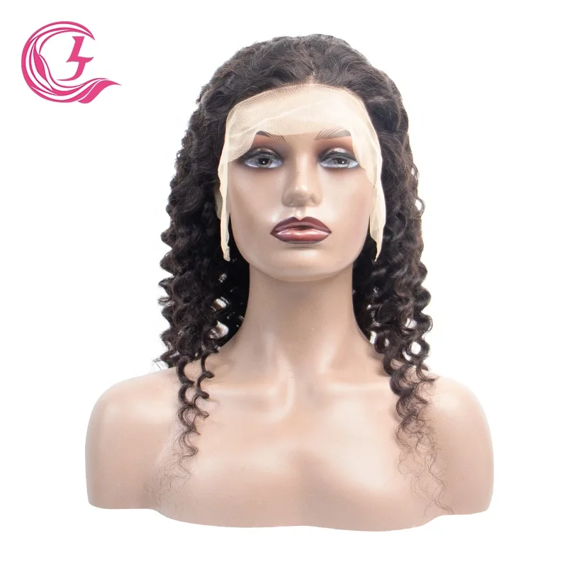 Clj Wholesale Cheveux Transparent Cuticle Aligned Brazilian 13X4 Deep Wave Wigs Human Hair Lace Front Virgin For Black Women