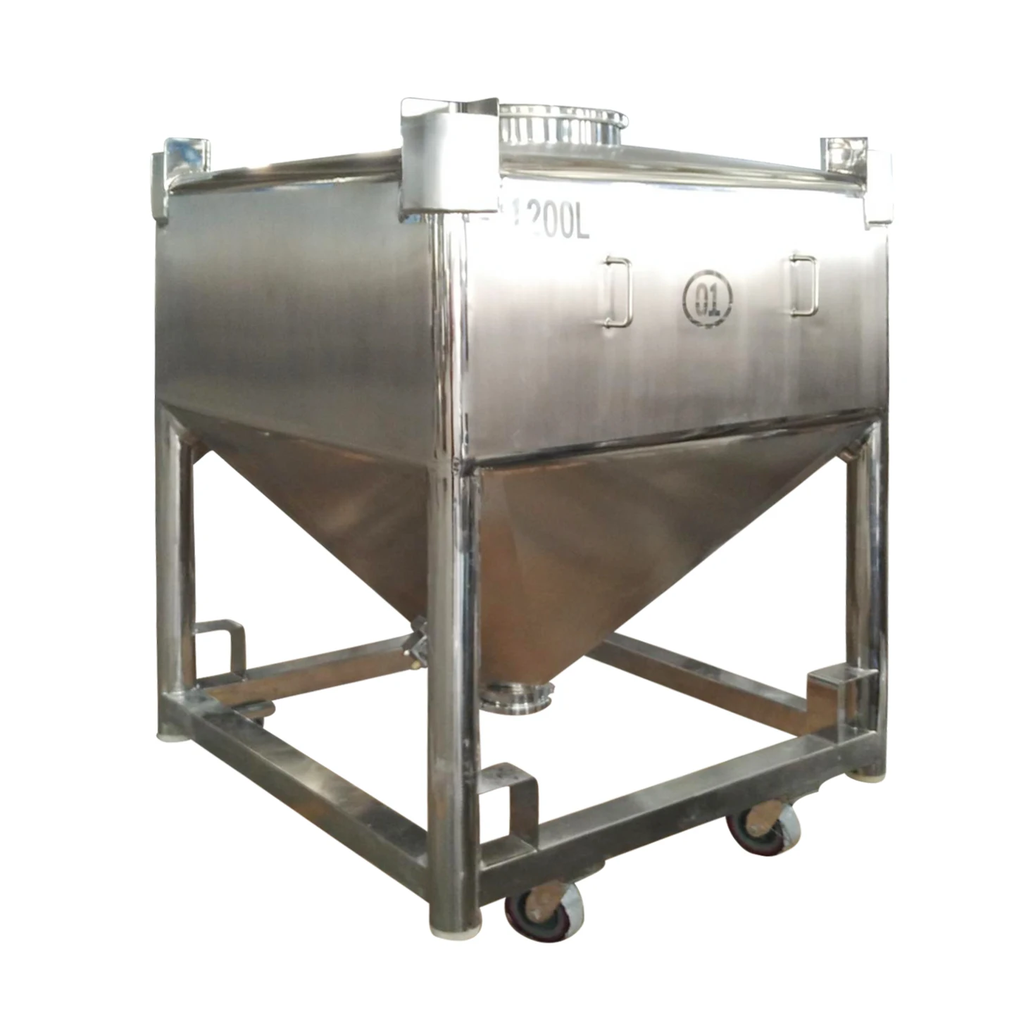 Factory wholesale  high-quality industrial conical stainless steel hopper with vibration feeder