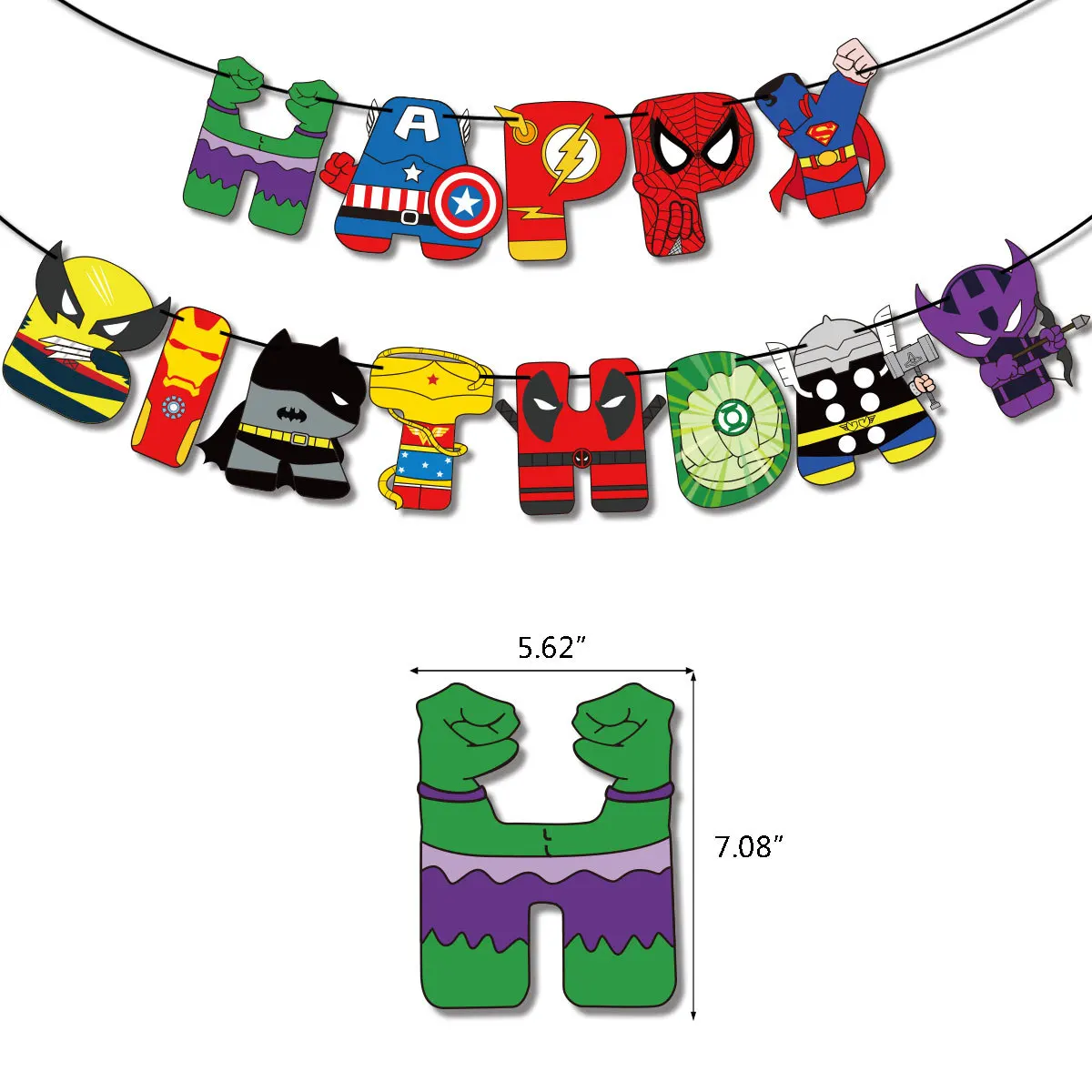 Spider-Man Super League of Legends Party Decoration Children Birthday Pulling Banner Cake Inserting Card Balloon Set Layout