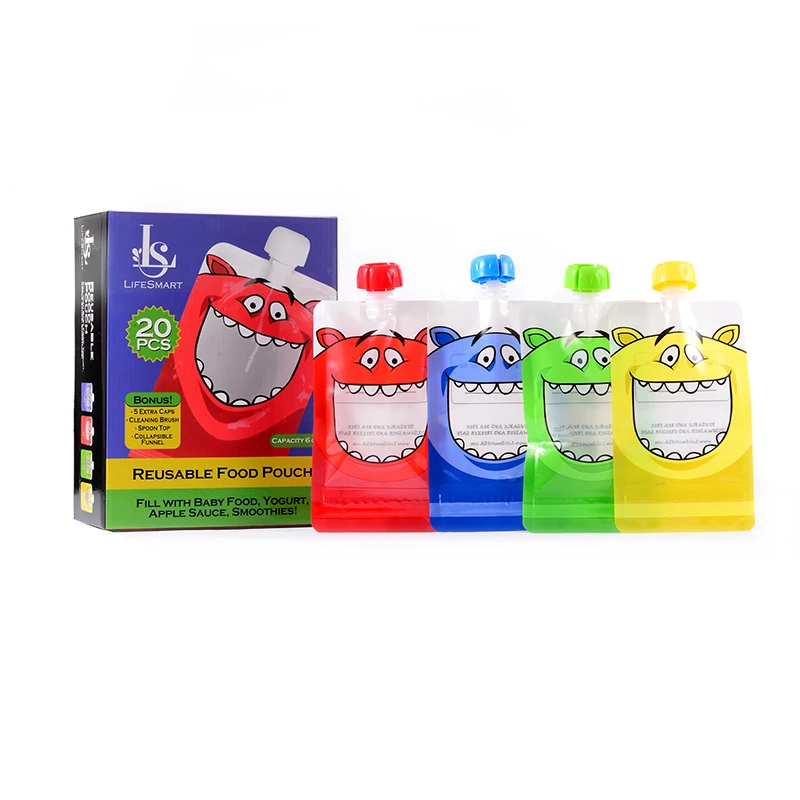Logo Custom Small Diameter Aluminum Foil Refill Package Portable Milk Drink Juice Liquid Squeeze Doypack Spout Bag Pouch