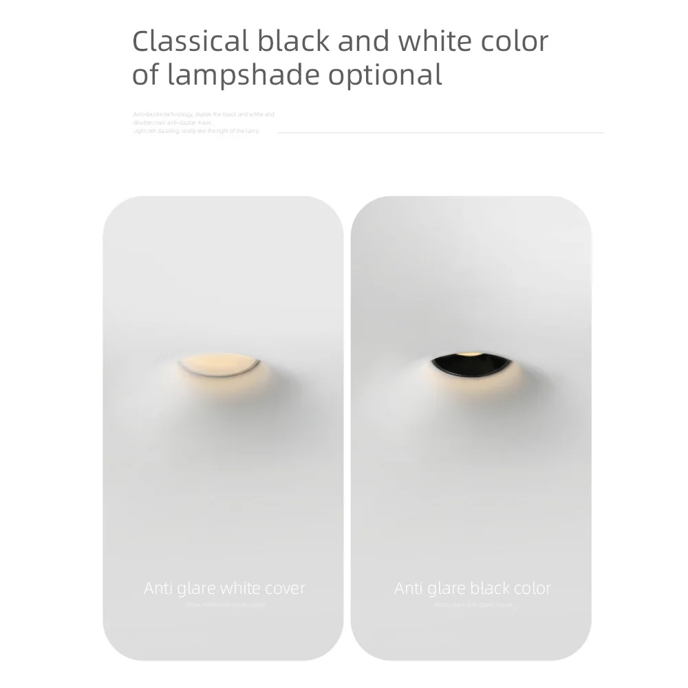 Aisilan spot fittings anti glare COB ceiling gypsum plaster in lighting dali LED Recessed trimless downlight for hotel proj