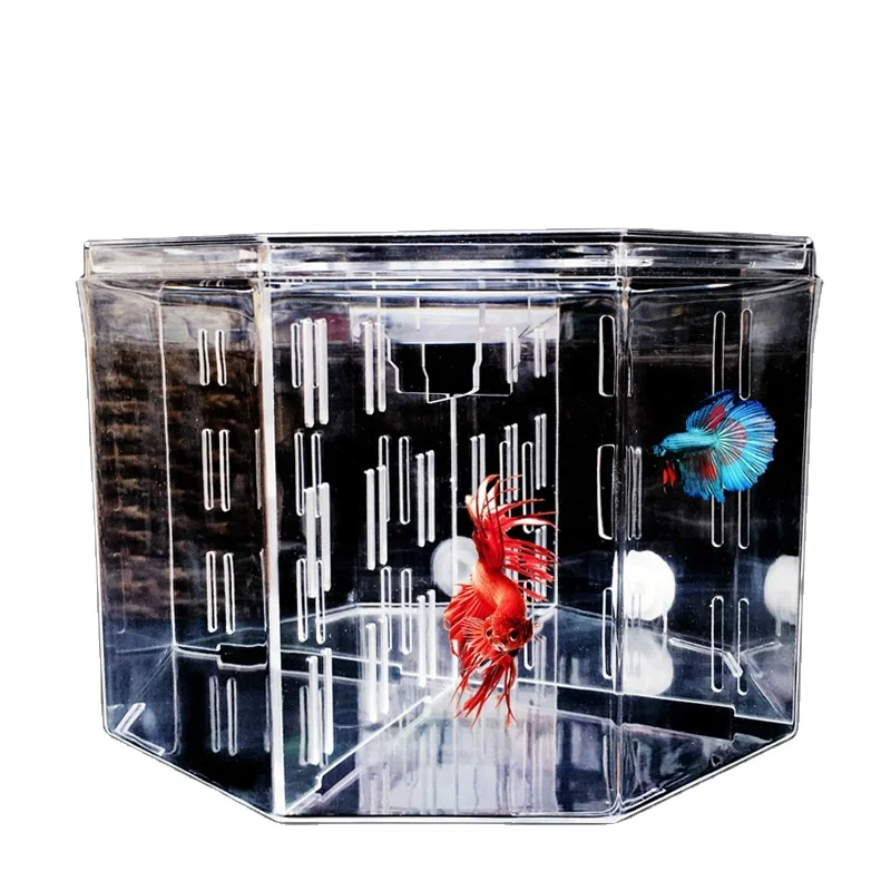 Прозрачный Домашний Настольный мини-аквариум Betta & Gold fish съемный акриловый резервуар