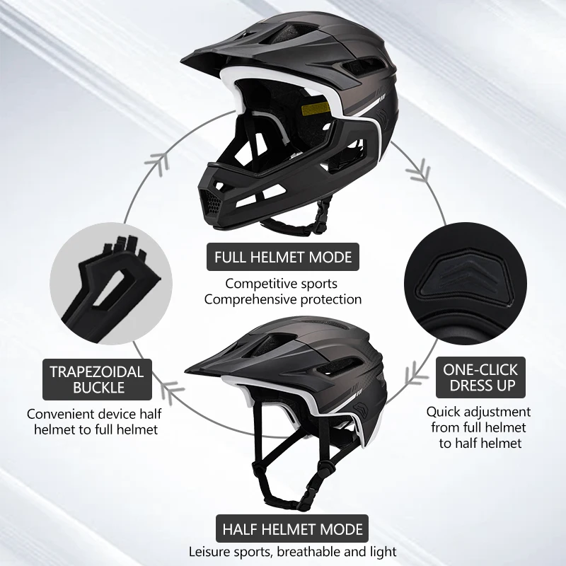HONORTOUR New Arrival Factory Price Custom Adults Mtb Bike Helmet Cycle Full Face Bike Bicycle Helmet Downhill Helmet Bike
