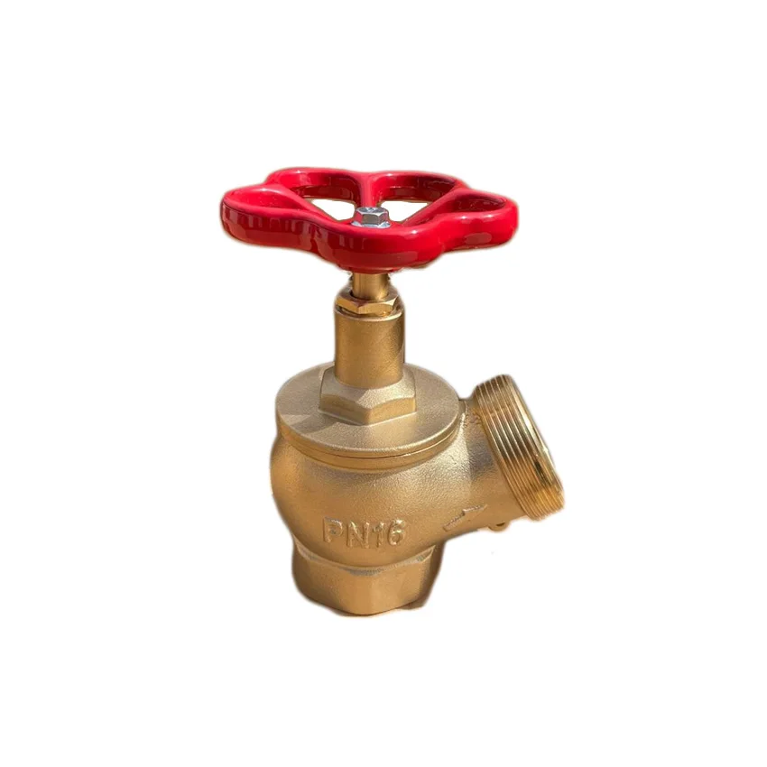 45 angle high quality fire fighting 2 inch brass landing valve, fire hydrant system manufacturer