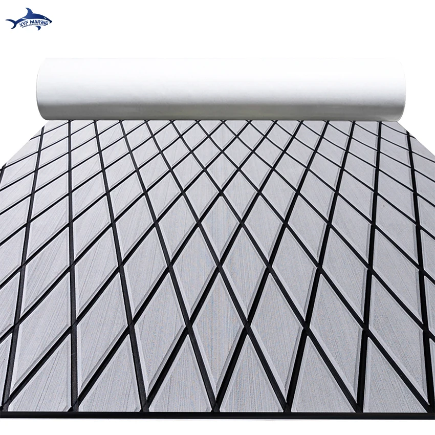Wholesale Non Skid Grey Diamond Marine Mat EVA Foam Faux Teak Boat Flooring
