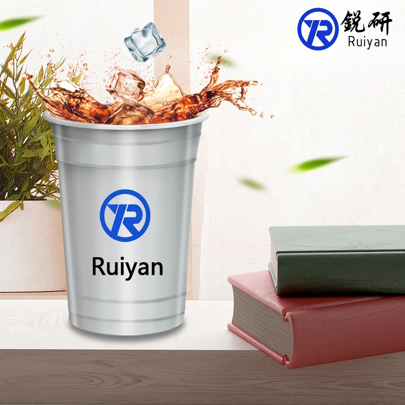 Chinese factory hot sell 16 oz aluminum beer cup for outside party disposable aluminum cold drink cup accept print color logo