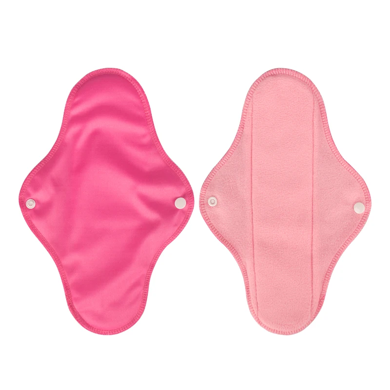 6PCS Micro Fleece Surface Reusable Washable Sanitary Pad Waterproof Solid PUL 6pcs Cloth Menstrual Pads Sets