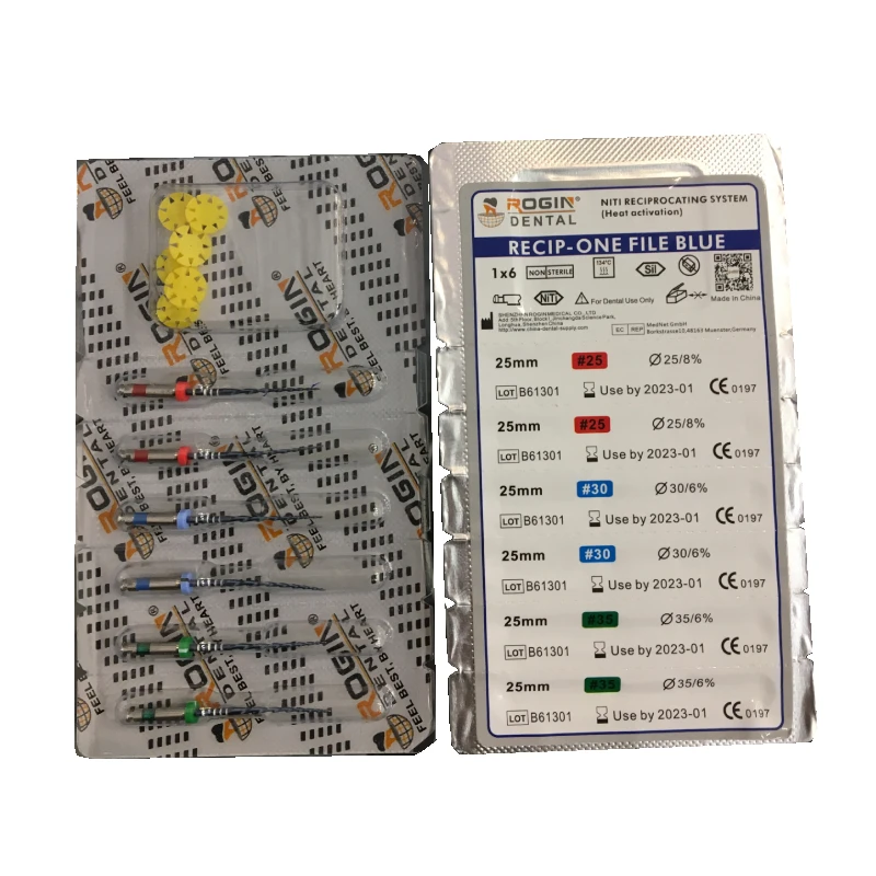 Dental Endo Files Recip-One Blue Reciprocating motion One File system with Heat Activation
