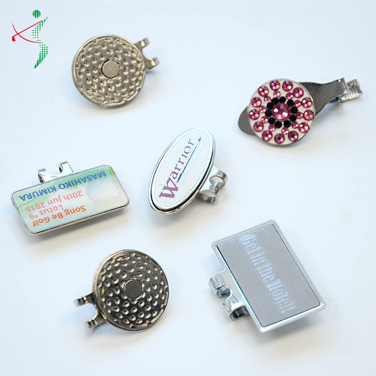 Custom Logo Golf Ball Position Marker Golf Hat Clip Ball Marker Golf Ball Marker
