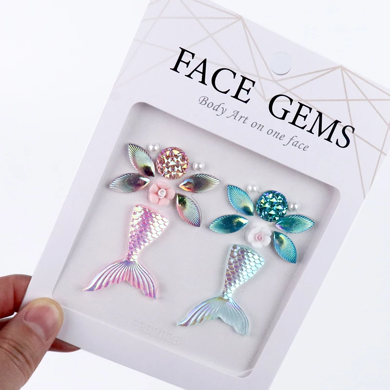 GP Wholesale cosmetics Woman Makeup Party Festival Temporary Crystal Body Jewel Sticker Adhesive Rhinestone Face Gem