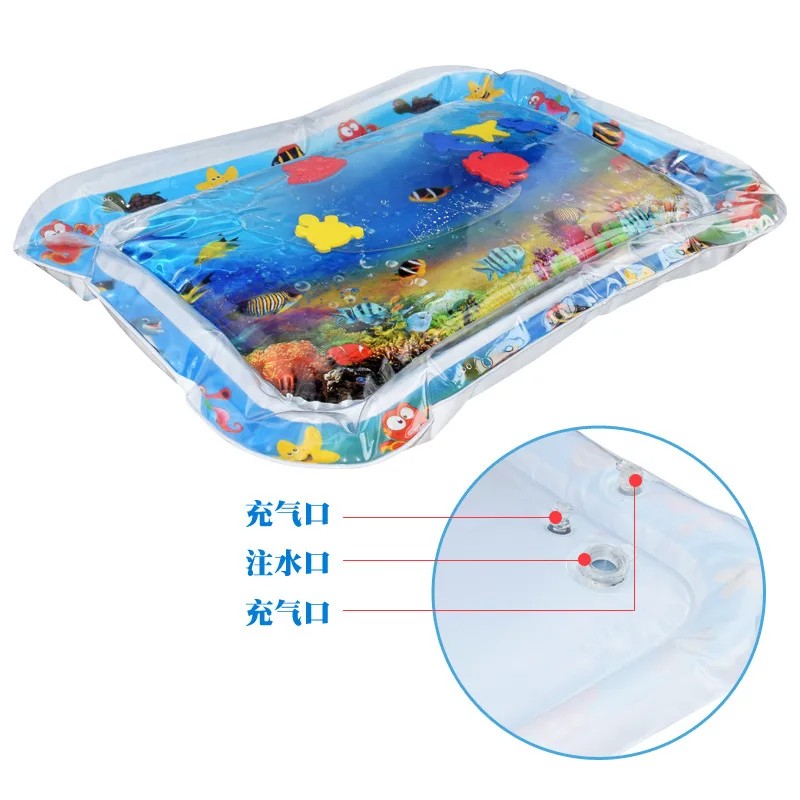 Sunshine Bpa Free Tummy Time Baby And Infants Kids Inflatable Water Filled Play Mat Animal Floating Educational Toys Wholesale