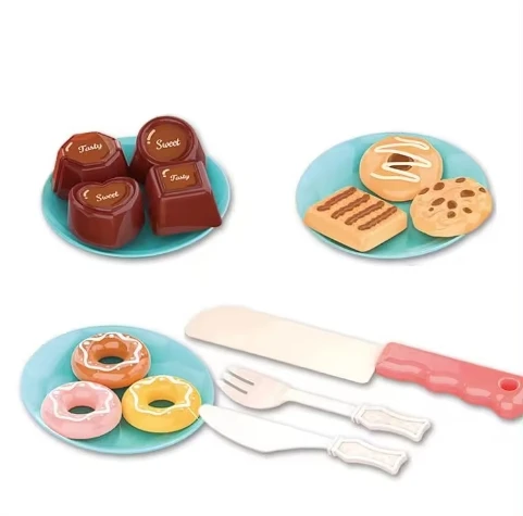 Hot Selling 82 Pcs Birthday Cake Toy Pretend Play Food Cutting Decorating Cake Role Play House Toy Tea Party With Music Light