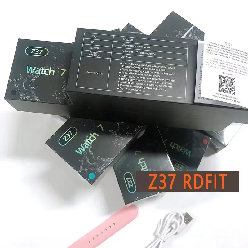 2022 Hot Watch 7 Iwo Z37 Smartwatch BT Call HD Screen Sport Bracelet Series 6 7 Fitness Tracker Z37 Smart Watch