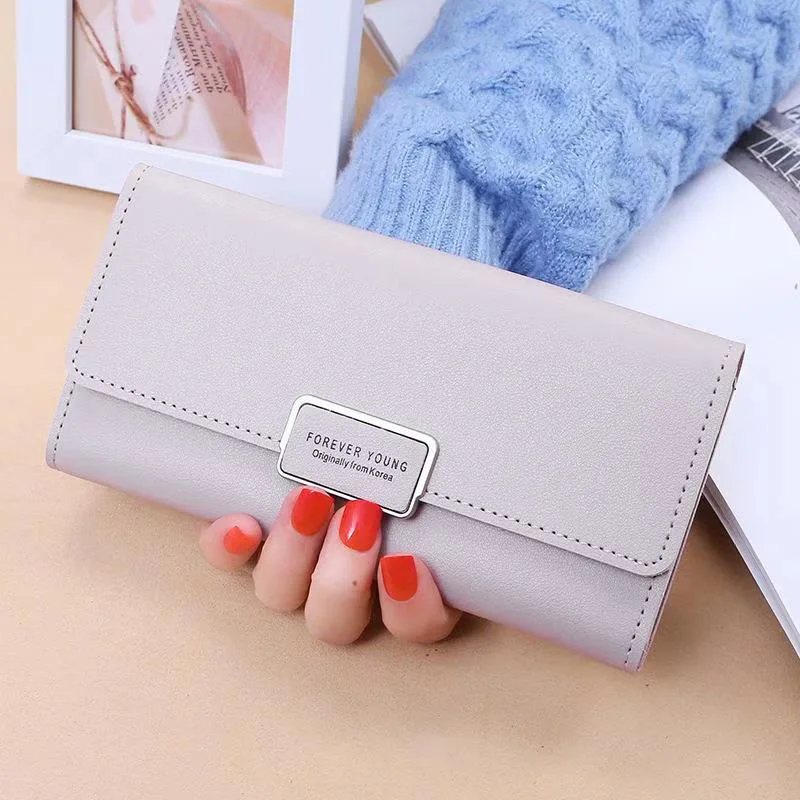Hot Sale fashion Portable  Waterproof  Purse  Pu  Leather Wallet For  Women
