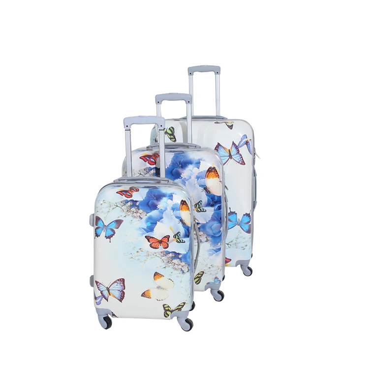 Customized Color  Hard ABS PC Trolley Luggage Carry On Suitcase For Business