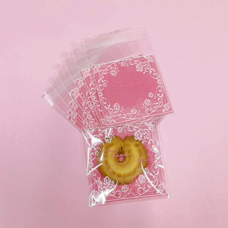 Custom Printed Biodegradable Clear Self Adhesive Seal Packaging Packing Bags Cellophane Bags For Sweet Cookie Candy Snacks