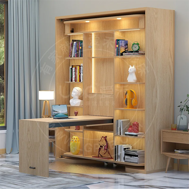 LGP  Modern Multifunction Vertical Rotating Murphy Wall Bed Factory Direct Sale Hardware with Folding Table & Rotation Device