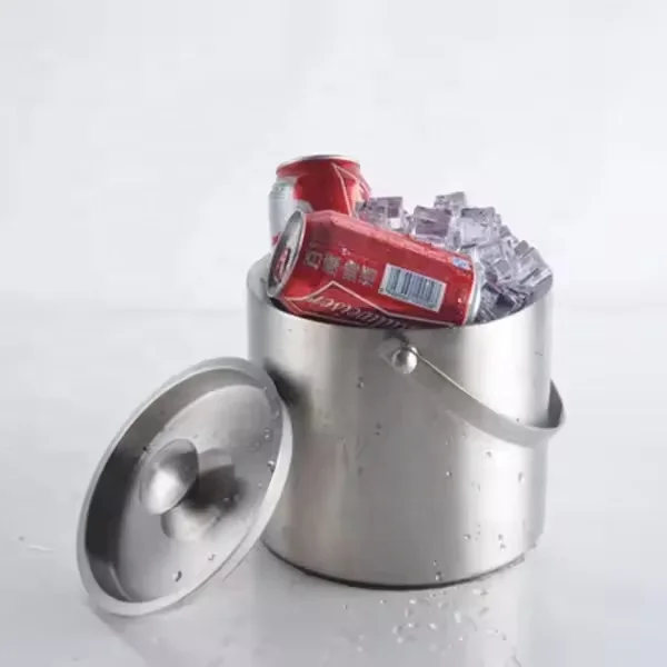 Wholesale Bar Tools Beer Wine Cooler Copper Multi Style Stainless Steel Ice Buckets With Handle