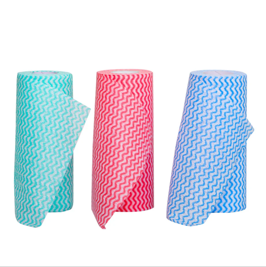 
Spunlace Nonwoven Supplier Cleaning Wiping Cloth Nonwoven Fabric Roll For Household Kitchen Cleaning 