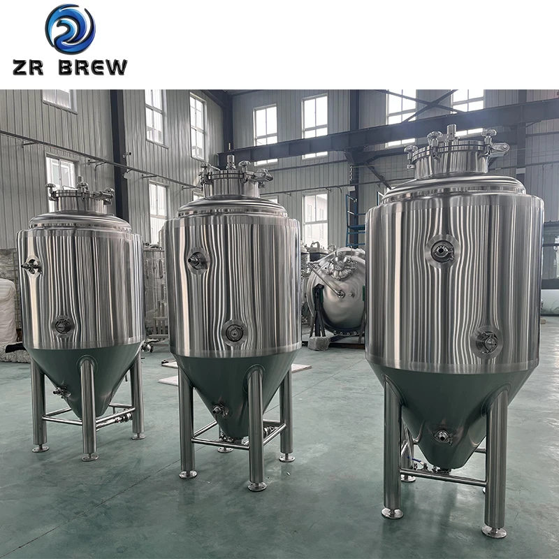 brewing beer machine 1000l stainless steel conical fermenter fermentation tank with dimple cooling jacket